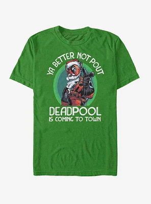 Marvel Deadpool Coming To Town Christmas T-Shirt