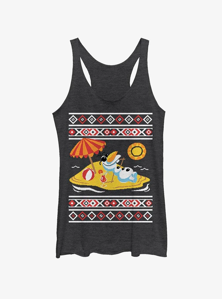 Disney Frozen Olaf Christmas Sweater Girls Tank