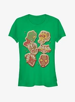 Marvel Guardians Of The Galaxy Christmas Cookies Girls T-Shirt