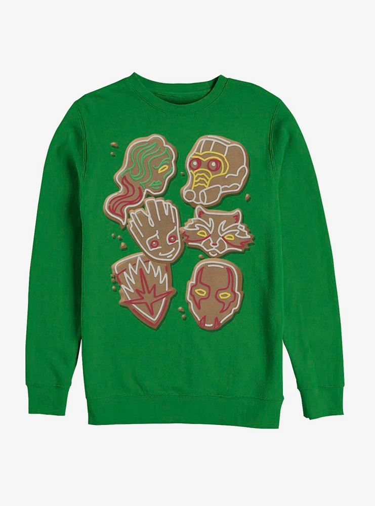 Marvel Guardians Of The Galaxy Christmas Cookies Crew Sweatshirt