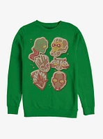 Marvel Guardians Of The Galaxy Christmas Cookies Crew Sweatshirt