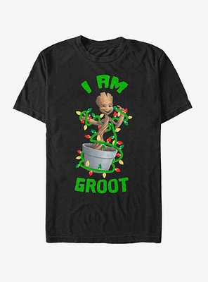 Marvel Guardians Of The Galaxy I Am Groot Christmas Tree T-Shirt