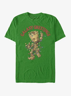 Marvel Guardians of the Galaxy Greetings Baby Groot Holiday T-Shirt