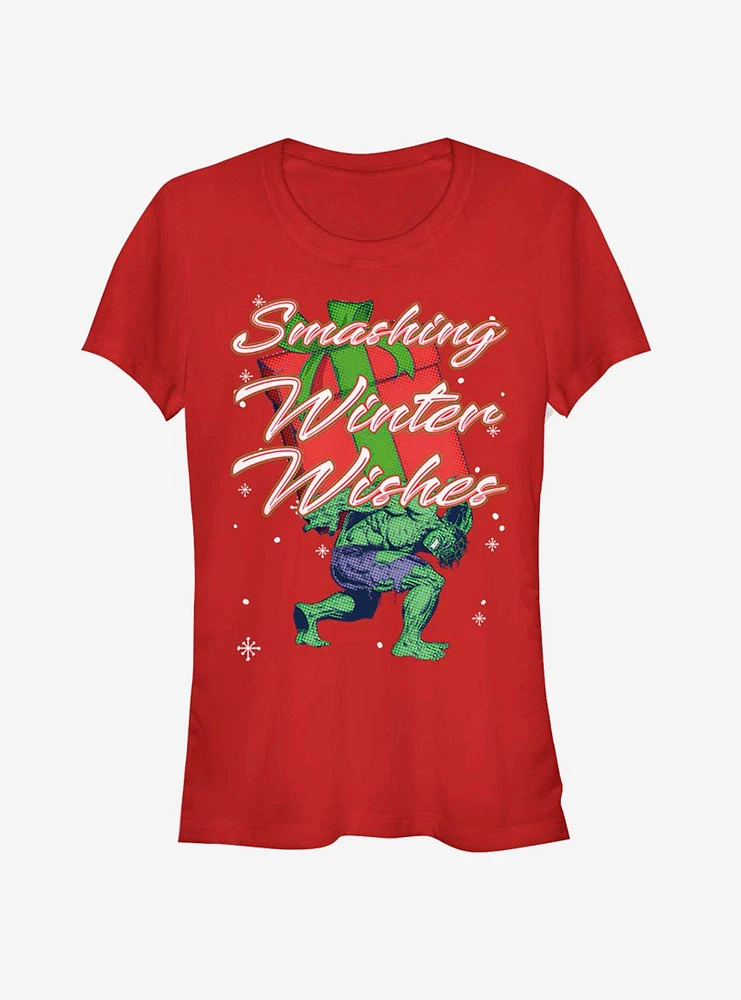 Marvel Hulk Smash Winter Girls T-Shirt