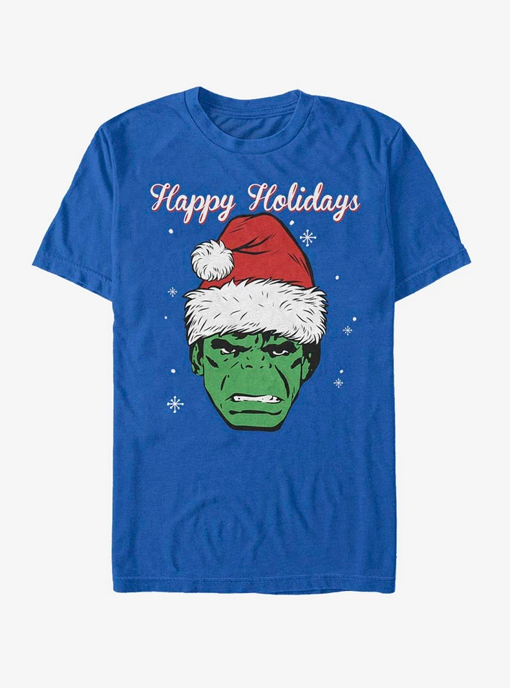 Marvel Hulk Santa Happy Holidays T-Shirt