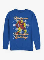 Marvel Silver Age Iron Man Incredible Holiday Crew Sweatshirt