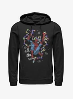 Marvel Spider-Man Jingle All The Way Christmas Lights Hoodie