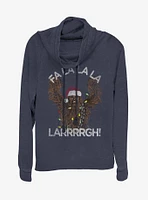 Star Wars Santa Chewie Chewbacca Fa La Larrrrgh Cowl Neck Long-Sleeve Girls Top