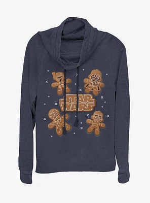 Star Wars Gingerbread Cookie Cowl Neck Long-Sleeve Girls Top