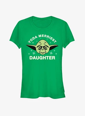 Star Wars Yoda Merriest Daughter Girls T-Shirt