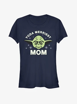 Star Wars Yoda Merriest Mom Girls T-Shirt