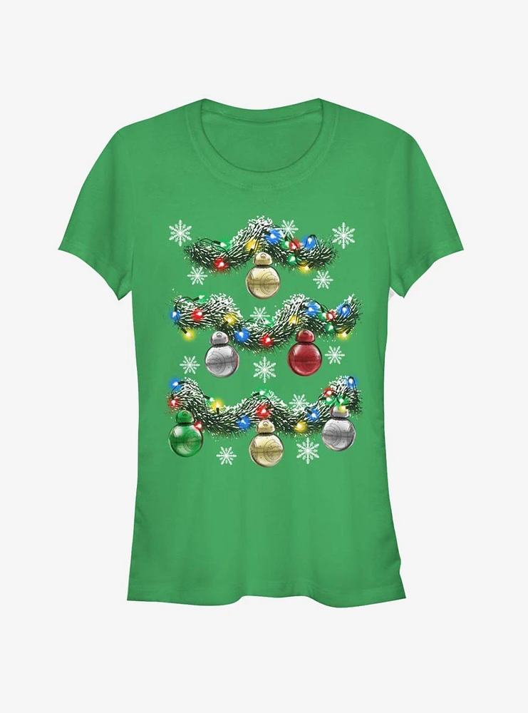 Star Wars BB-8 Ornaments Christmas Tree Girls T-Shirt