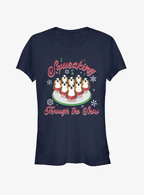 Star Wars Porg Caroling Through The Snow Girls T-Shirt