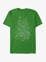 Star Wars Dark Side Line Art Christmas T-Shirt