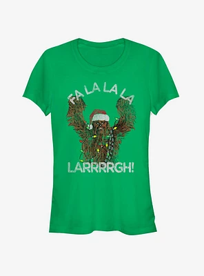 Star Wars Santa Chewie Chewbacca Fa La Larrrrgh Girls T-Shirt