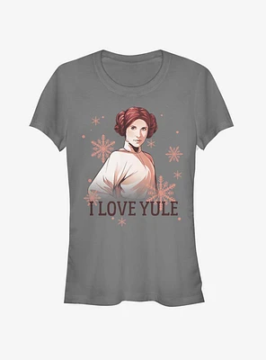 Star Wars Princess Leia I Love Yule Girls T-Shirt