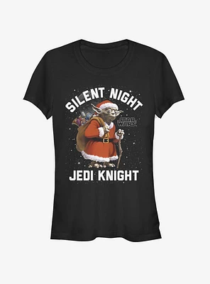 Star Wars Santa Yoda Silent Jedi Knight Girls T-Shirt