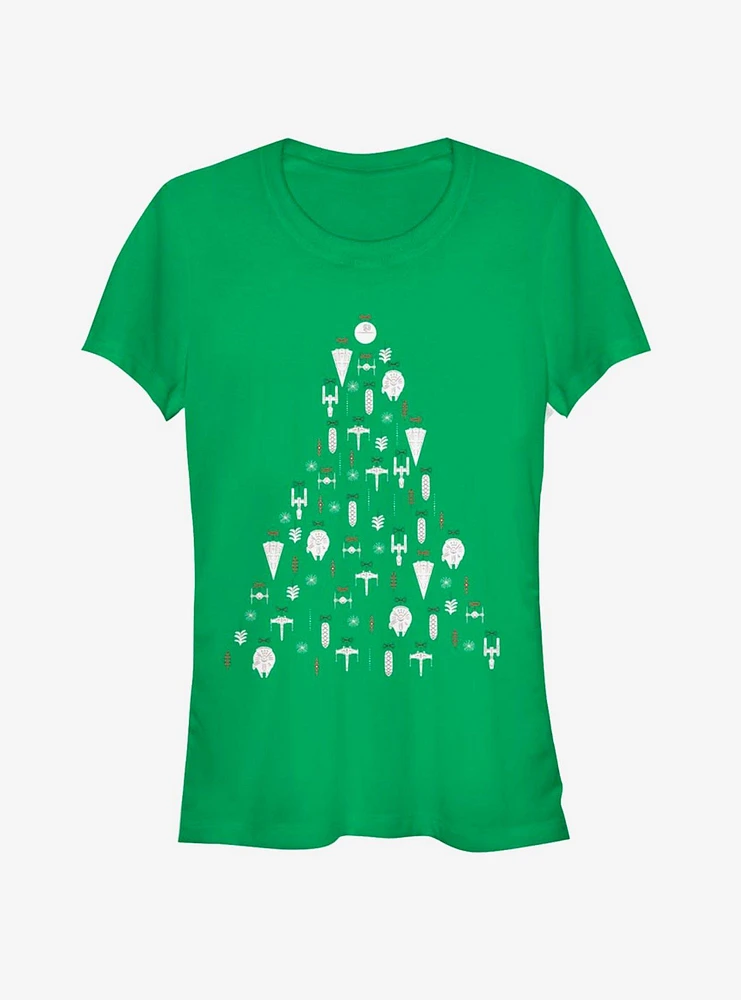 Star Wars Ornament Christmas Tree Girls T-Shirt