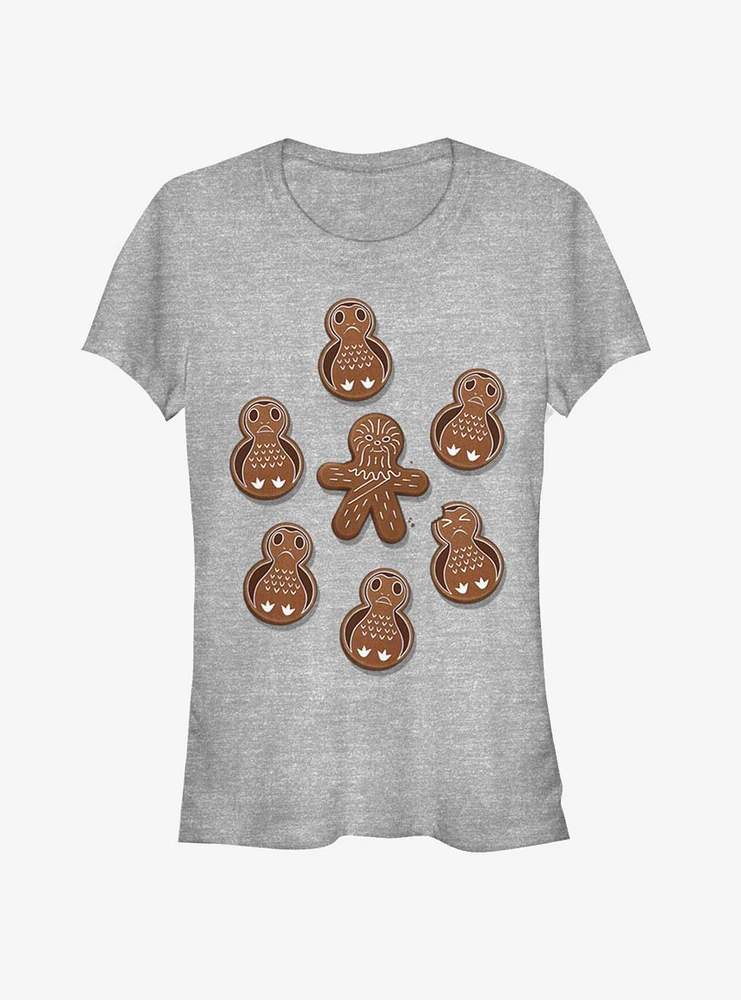 Star Wars Gingerman Porg Christmas Cookies Girls T-Shirt