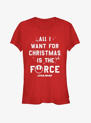 Star Wars Want The Force Girls T-Shirt