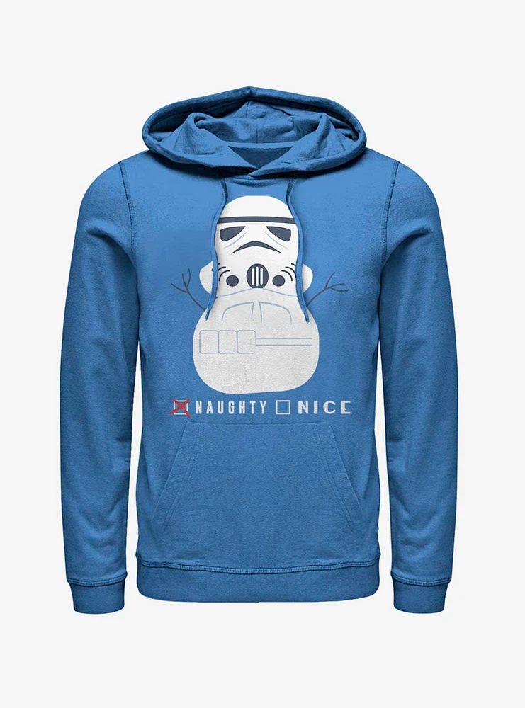 Star Wars Storm Trooper Snowman Naughty Nice Hoodie