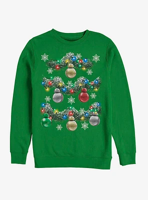 Star Wars BB-8 Ornaments Christmas Tree Crew Sweatshirt