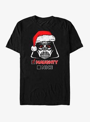 Star Wars Santa Vader Naughty Nice T-Shirt