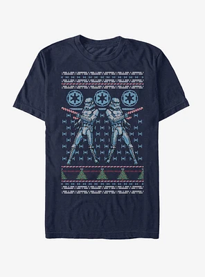 Star Wars Storm Trooper Candy Cane Ugly Christmas T-Shirt