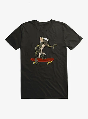 Gremlins Stripe Riding Skateboard T-Shirt