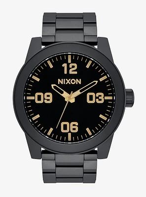 Nixon Corporal Ss Matte Black Gold Watch