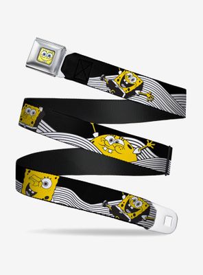 Spongebob Squarepants Action Poses Wave Youth Seatbelt Belt