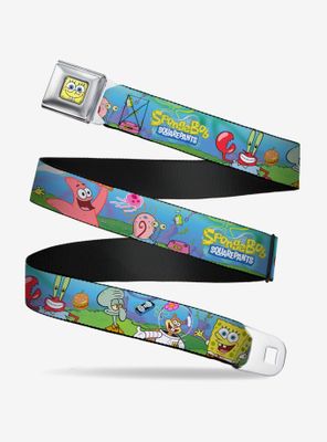 Spongebob Squarepants And Friends Logo Youth Seatbelt Belt