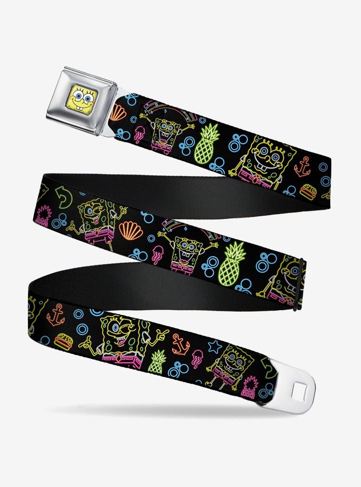 Spongebob Squarepants Electric Spongebob Poses Elements Youth Seatbelt Belt