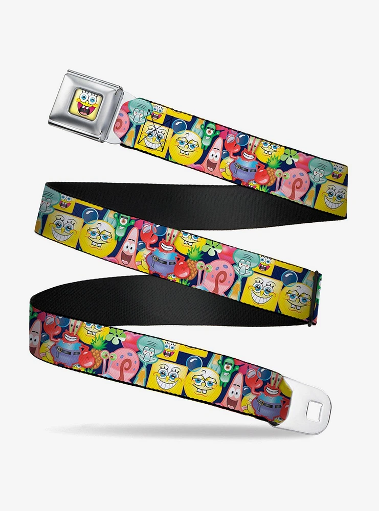 Spongebob Squarepants Expressions Friends Stacked Youth Seatbelt Belt