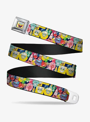 Spongebob Squarepants Expressions Friends Stacked Youth Seatbelt Belt