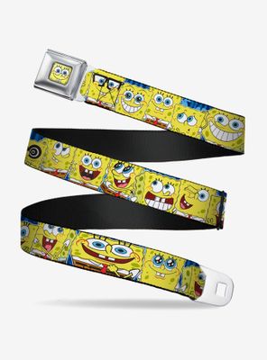 Spongebob Squarepants Expressions Striped Youth Seatbelt Belt