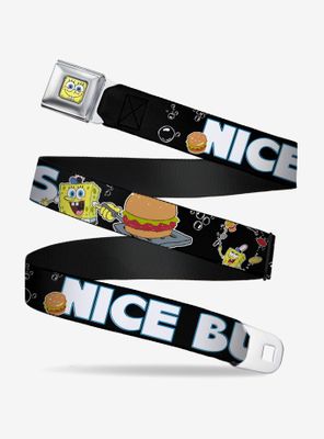 Spongebob Squarepants Krabby Patty Nice Buns Youth Seatbelt Belt