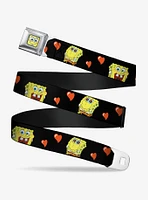 Spongebob Squarepants Love Eyes Hearts Youth Seatbelt Belt
