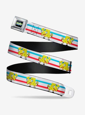 Spongebob Squarepants Mocking Pose Striped Youth Seatbelt Belt