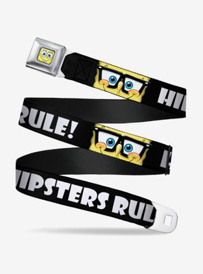 Spongebob Squarepants Nerd Hipsters Rule Youth Seatbelt Belt