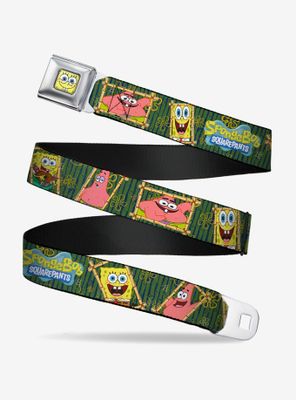 Spongebob Squarepants Patrick Starfish Bamboo Frames Logo Youth Seatbelt Belt