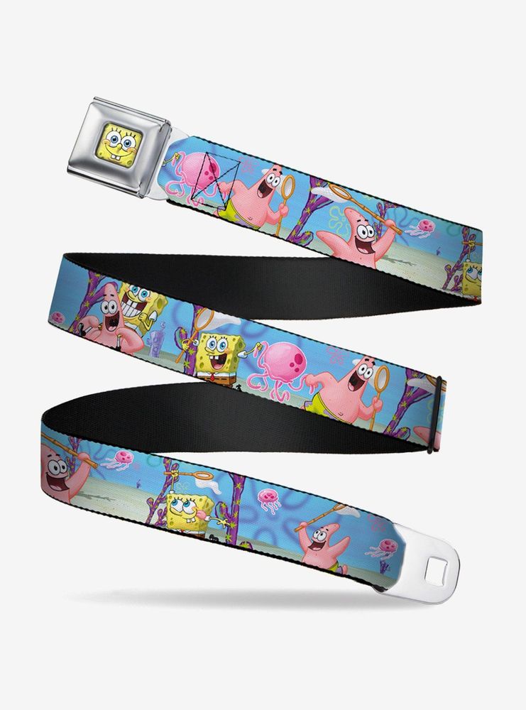 Spongebob Squarepants Patrick Starfish Jellyfishing Scenes Youth Seatbelt Belt