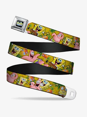 Spongebob Squarepants Patrick Starfish Poses Pineapple Youth Seatbelt Belt