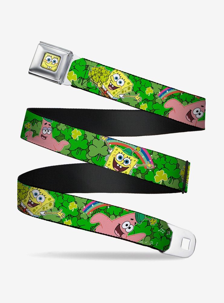 Spongebob Squarepants Patrick Starfish St Patricks Day Poses Youth Seatbelt Belt