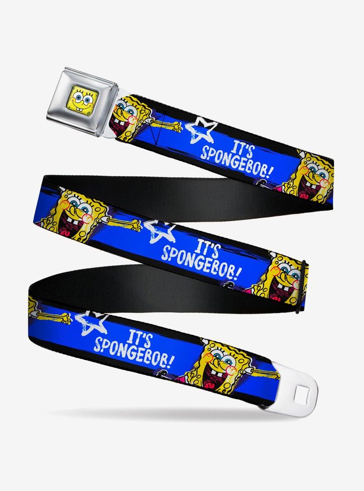 Spongebob Squarepants Pose It's Spongebob Squarepants Blue Youth Seatbelt Belt