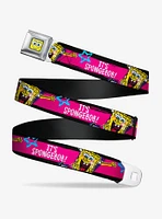 Spongebob Squarepants Pose It's Spongebob Squarepants Pink Youth Seatbelt Belt