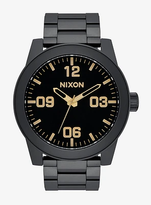 Nixon Corporal Ss Matte Black Gold Watch