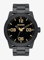 Nixon Corporal Ss Matte Black Gold Watch