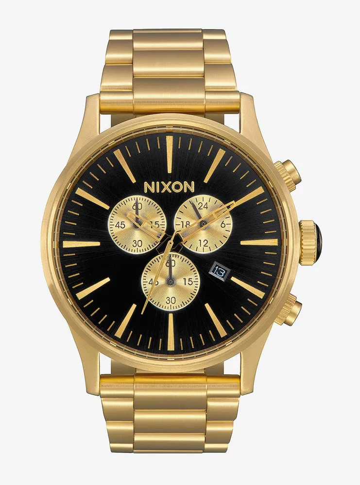 Gold black watch