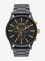 Nixon Sentry Chrono Matte Black Gold Watch